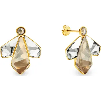Náušnice Náušnice zlaté se Swarovski Elements Falena KDFG47313GSC Gold Shadow