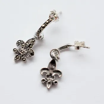 Souprava šperků Náušnice zdobené pyritovými kamínky AG 925/1000 AG 024