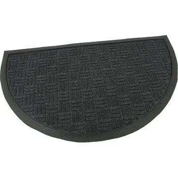 Textilní půlkruhová vstupní rohož FLOMA Criss Cross - 45 x 75 x 0,8 cm