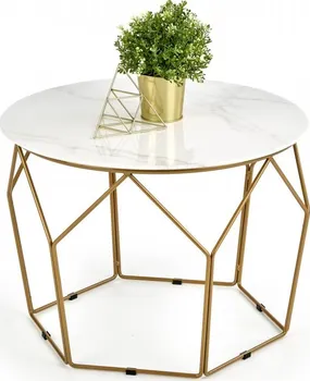 Konferenční stolek Halmar Madison 60 x 45 cm mramorový/zlatý