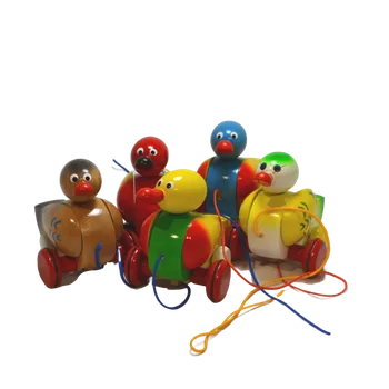 Dřevěná hračka Tahací kachna Přírodní dřevo