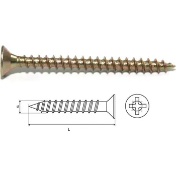 Vrut Vrut 4,5x16mm univerzální dřevotřískový ŽZ