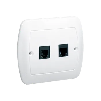 Elektrická zásuvka KONTAKT SIMON Zásuvka telefonní Dvojitá 1xRJ11, 4-kontaktní bílá