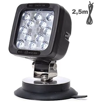 Přední světlomet LED Pracovní světlo na magnet 12LED WAŚ, 12V-24V- univerzální