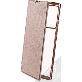 Pouzdro na mobilní telefon 1Mcz Electro Book flipové pouzdro pro Samsung Galaxy Note 20 Ultra růžově zlatá (rose gold)