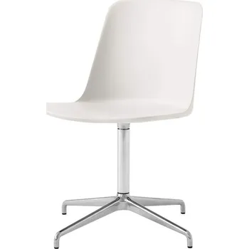 &Tradition Kancelářská židle Rely HW11, polished aluminium/white