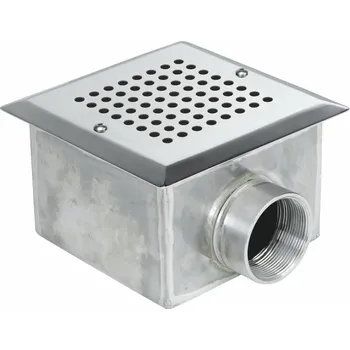 Vágner Pool Podlahová výpust NEREZ čtvercová, pro fólie - jemná mřížka