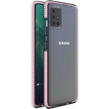 Pouzdro na mobilní telefon MG | MG Spring Case silikonový kryt na Samsung Galaxy M51, růžový