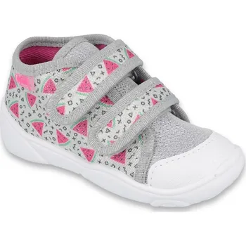 Dívčí tenisky tenisky plátěnky kecky Befado 212P067 stříbrné s melouny velikost: 21
