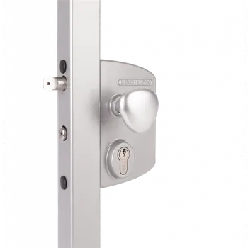 Příslušenství k domovnímu zvonku Elektrický zámek LIKQ pro čtvercový profil 60 - 80 mm, stříbrný Stříbrná Čtvercový 60 – 80 mm