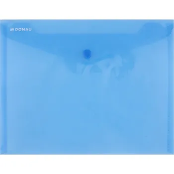 Obálka Obálka s drukem Donau průhledná, C5, PP, modrá