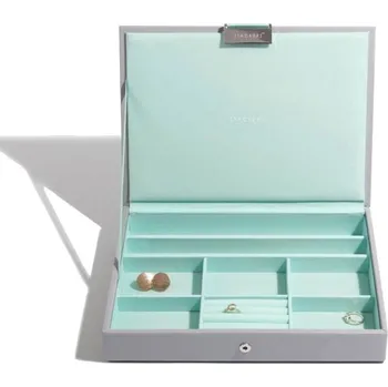 Šperk Šperkovnice Stackers Grey Mint Classic Lid | tyrkysová 73545