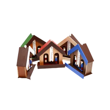 Domácí teploměr Domeček na počasí s teploměrem zelená