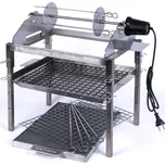 Grilmen 4v1 TOP 4030NK (Nerezový gril s lávovým kámenem z Itálie, grilovací mřížkou, špízovými jehlami a grilem na kuře)