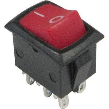 Auto elektroinstalace Přepínač kolébkový MRS-202-3, ON-ON 2pol.250V/3A 0-1
