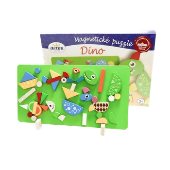 Dřevěná hračka Magnetická tabulka Dinosauři
