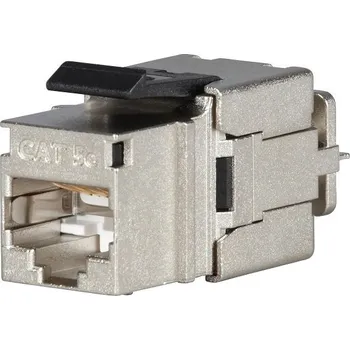 Konektor Solarix Keystone rychlozařezávací CAT5E STP RJ45 černý, SXKJ-5E-STP-BK-NA pro kleště SXKJ-NA-BU