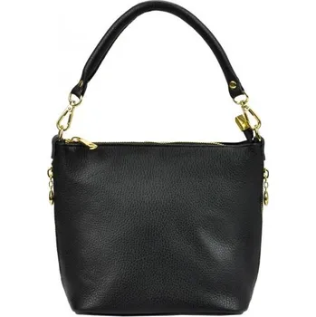 Kabelka Kožená kabelka Patrizia Piu 419-040 GOLD - černá