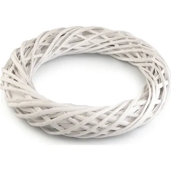 Proutěný věnec Ø34 cm, barva 1 bílá