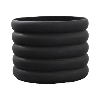 Květináč Květináč Mud Black Large 16,5 cm