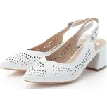 Dámská kožená lodička 49175-80 Rieker bílá Barva: weiss, Velikost: 39