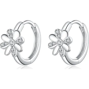 Náušnice Olivie Stříbrné kroužky KVÍTEK 5049 Ag 925; ≤2,4 g.