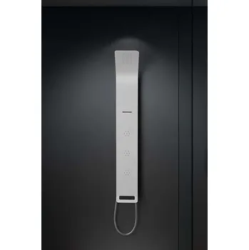 Sprchový panel Sanjet ASTREA WHITE Sprchový panel s pákovou baterií 147 cm, bílý matný, ASPN