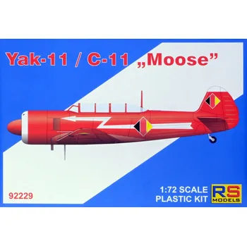 Plastikový model 1/72 Yak-11/C-11 'Moose' (3x DDR,Austria,Romania)