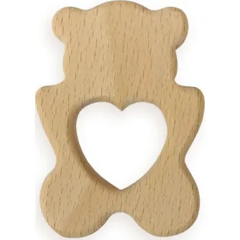 Příze Dřevěné kousátko medvídek se srdíčkem (Kousátko medvídek se srdíčkem dřevěné)