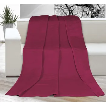 deka Bellatex Jednobarevná akrylová přikrývka 150/200 - různé barvy barva: vínová 2210-038