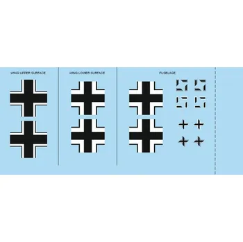 Volný čas 1/48 Decals Bf 109F-2 national insignia (EDU)
