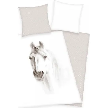 Povlečení Povlečení Bílý kůň Herding - 140x200, 70x90, 100% bavlna