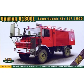 Plastikový model ACE 1/72 Unimog U1300L Feuerlösch Kfz TLF 1000