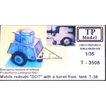 Plastikový model 1/35 1/72 Mobile armored DOT w/ turret T-38