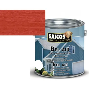 Lak na dřevo Saicos BelAir vodou ředitelný olejový nátěr - červeň švédská transparentní - schwedenrot transparent- 720030; 2,5L + dárek k objednávce nad 1000Kč