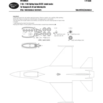 Plastikový model 1/72 Mask F-16A/F-16C Fighting Falcon BASIC (HAS)