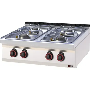 Sporák Stolní sporák plynový 700 Red Fox Varianta: SPB-70/04-G Stolní sporák plynový 700 2 jednořadé hořáky Red Fox