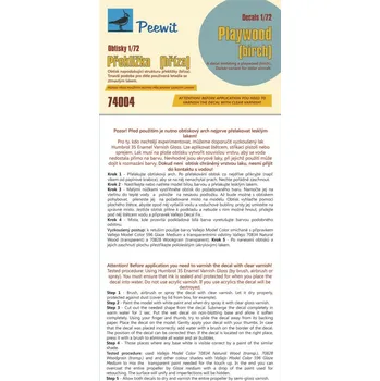 Plastikový model 1/72 Decal Plywood - birch (dark)