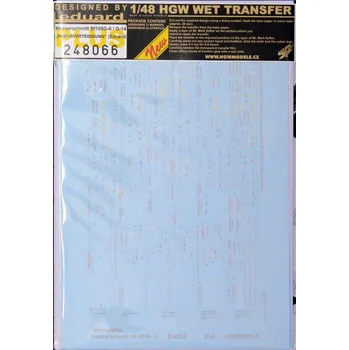 Plastikový model 1/48 Decals & Stencils Bf 109 G-6/G-14 (EDU)