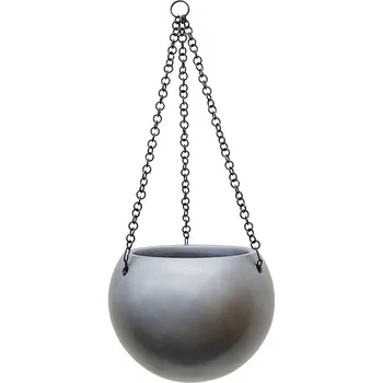 Květináč Gradient závěsná polokoule šedá 24x19cm - Do interiéru