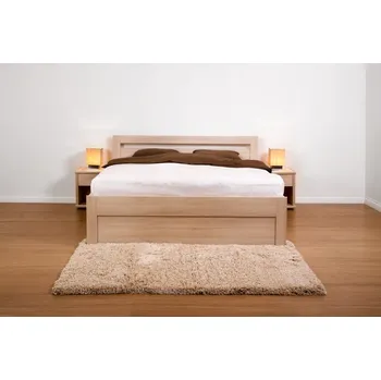 Postel BMB Postel Marika Klasik ostrá - masivní buk Moření: bílá, Provedení: Bez roštu, Rozměr: 180 x 200 cm