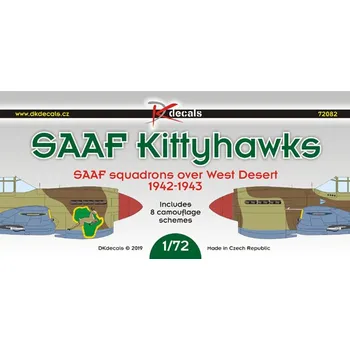 Plastikový model 1/72 SAAF Kittyhawks (8x camo)