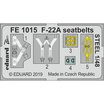1/48 F-22A seatbelts STEEL (HAS)