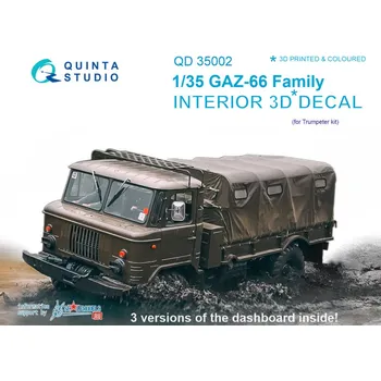 Plastikový model 1/35 GAZ-66 Family 3D-Print&colour Interior (TRUM)