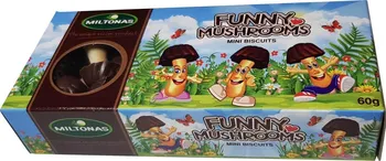 Miltonas Funny Mushrooms Mini sušenky mléčná čokoláda 60 g