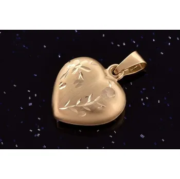 Přívěsek Zlatý přívěsek srdce žluté P054,Au 585/1000 14kt, 0,75g (14kt,váha 0,75g)