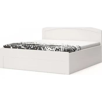 Nábytek BMB Postel Marika Art oblá - imitace dřeva Dekor: Bílá, Provedení: Bez roštu, Rozměr: 160 x 200 cm