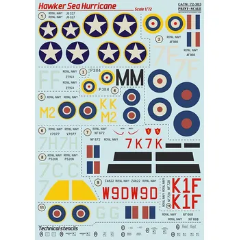 Plastikový model 1/72 Hawker Sea Hurricane (wet decals)