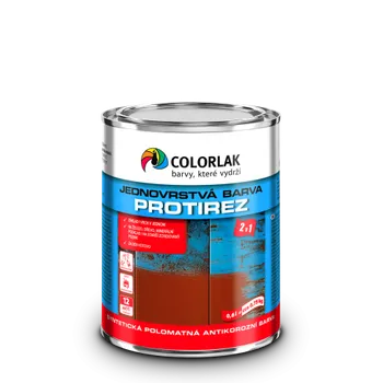 barva na kov Colorlak PROTIREZ S2015 syntetická jednovrstvá antikorozní barva 0,6L RAL8017