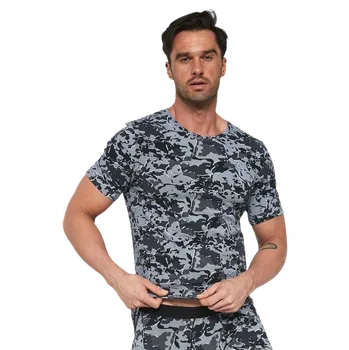Pánské tričko Pánské triko Cornette 294/01 Military grafit XL Černá